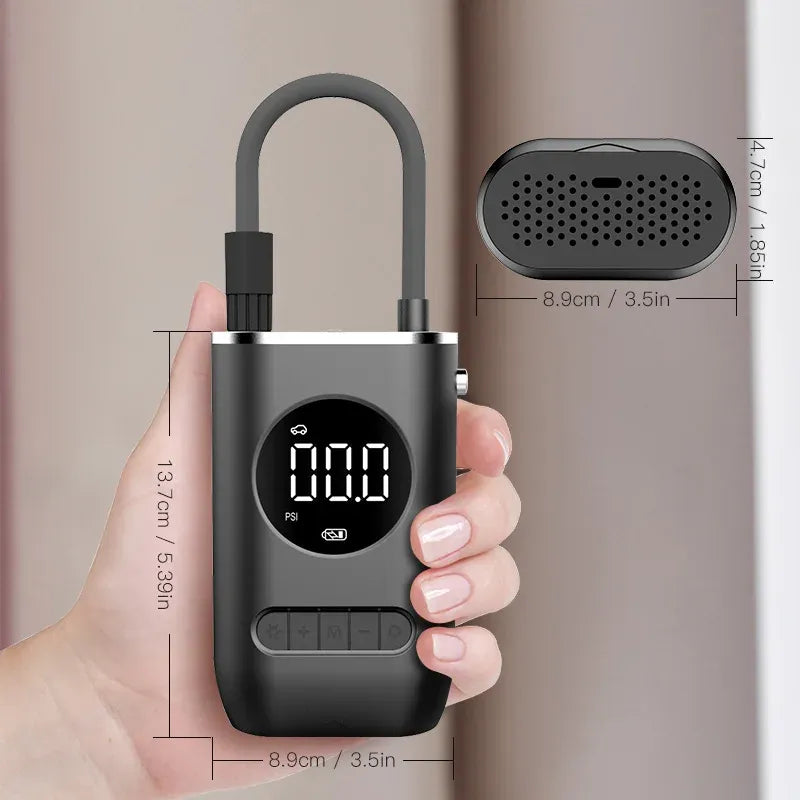 Bomba de Ar Digital Portátil com Pressão Inteligente.