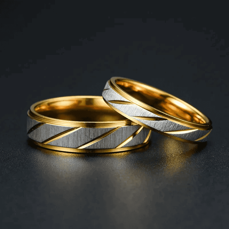Alianças Personalizadas em Aço Inoxidável para Casais. - LGF