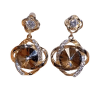 Brincos de Cristal Champanhe.