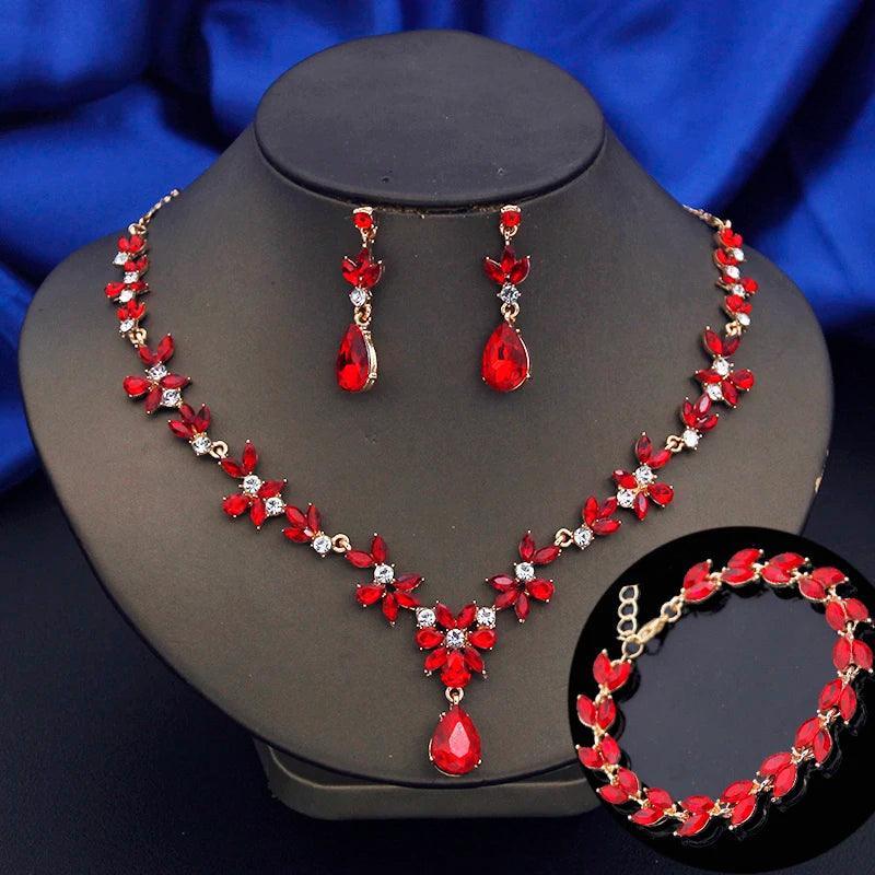 Conjunto de Joias Cristal Gota d'Água. - LGF