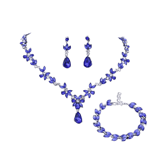 Conjunto de Joias Cristal Gota d'Água. - LGF
