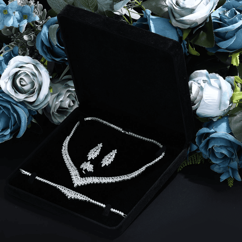 Conjunto de Joias de Noiva com Zircônia Cúbica. - LGF