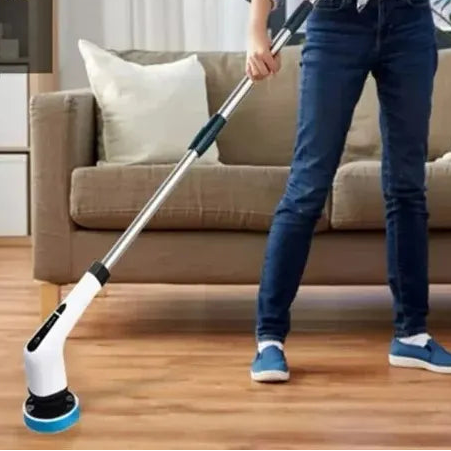 Esfregão de Limpeza Giratório 3 em 1 Recarregável.