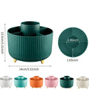 Organizador de Pincéis de Maquiagem com Rotação 360°.