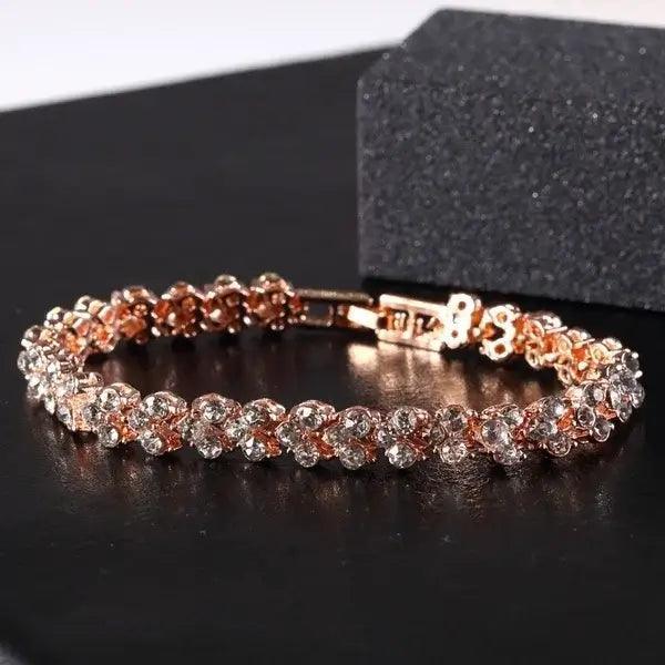 Pulseira Feminina de Zircônia Cúbica – Estilo Romântico. - LGF