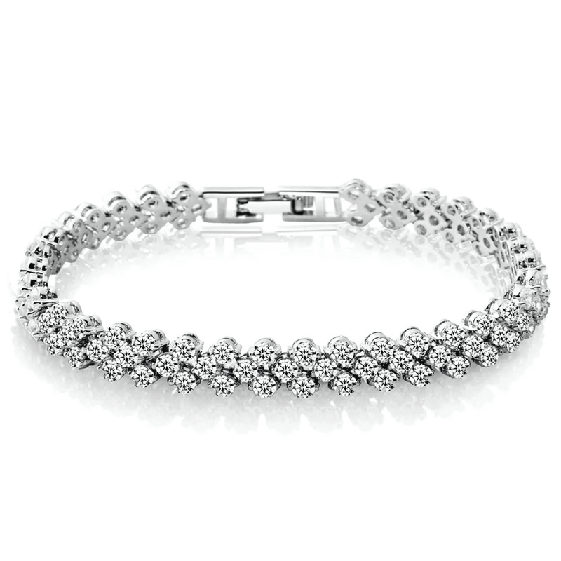 Pulseira Feminina de Zircônia Cúbica – Estilo Romântico. - LGF